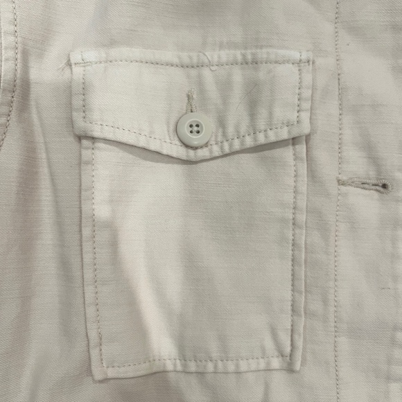 NWOT Women’s XS American Eagle Cream Beige Shacket Military Style Jacket - Picture 7 of 9